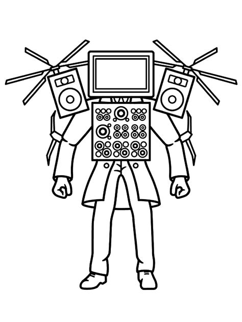 titan tv man coloring page pdf|Titan Tv Man From Skibidi Toilet – Coloring Pages and Books in .